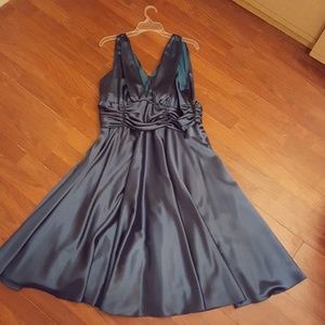 Teal Silk Formal Dress